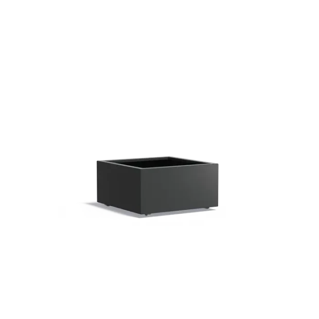 Plantenbak Carrez met wielen aluminium 80x80x40 cm