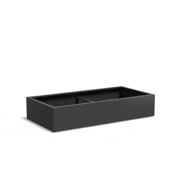 Plantenbak Carrez met bodem aluminium 200x100x40 cm