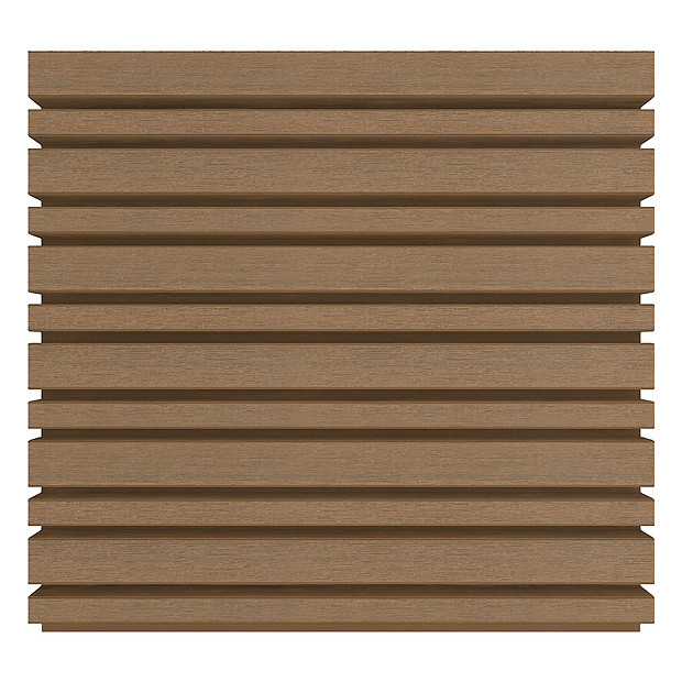 NewTechWood HKC co-extrusie wand bekleding castellation 4325 profiel, 2,5 x 19,6 x 290 cm, Teak