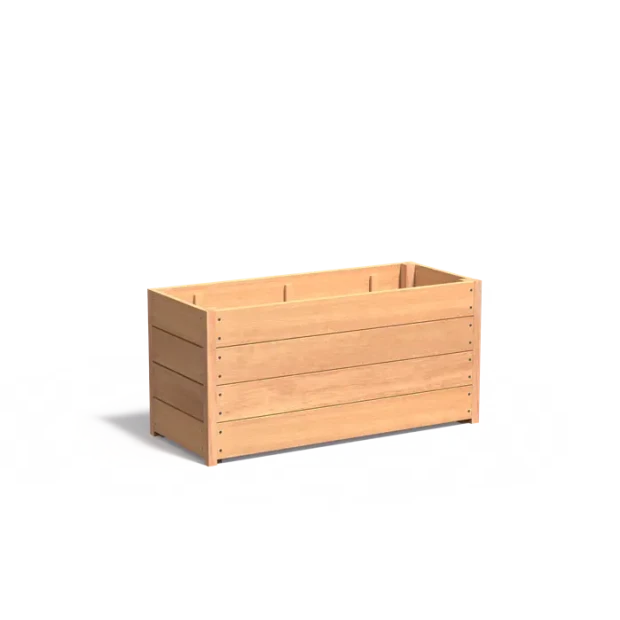 Plantenbak Carrez met bodem hardhout 120x50x57,4 cm