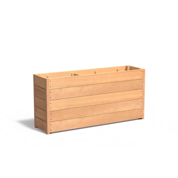 Plantenbak Carrez met bodem hardhout 150x40x71,3 cm