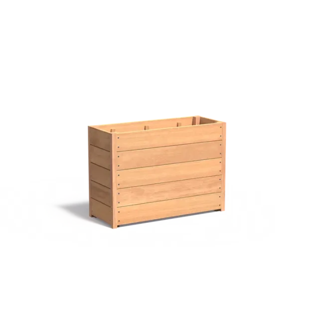 Plantenbak Carrez met bodem hardhout 100x40x71,3 cm
