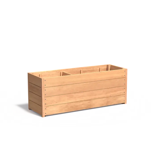 Plantenbak Carrez met bodem hardhout 150x50x57,4 cm