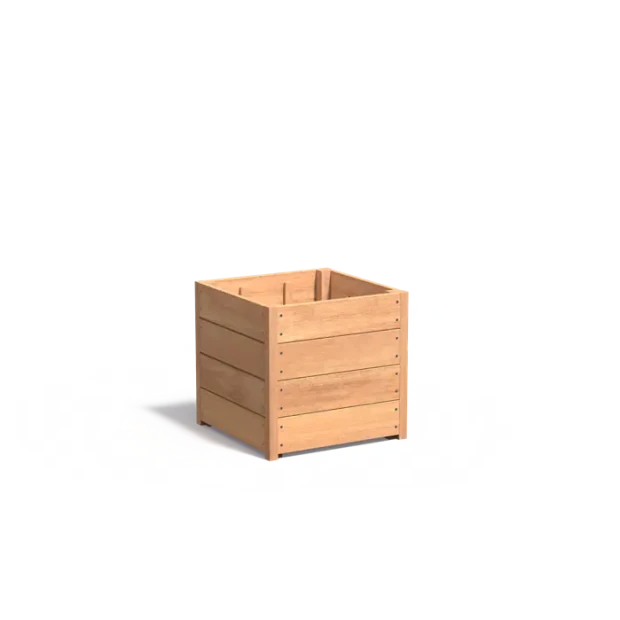 Plantenbak Carrez met bodem hardhout 60x60x57,4 cm