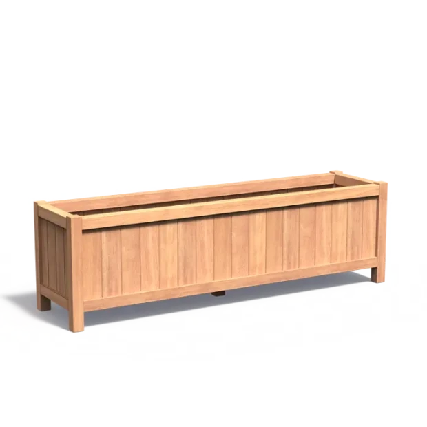 Plantenbak Valencia hardhout 200x50x60 cm