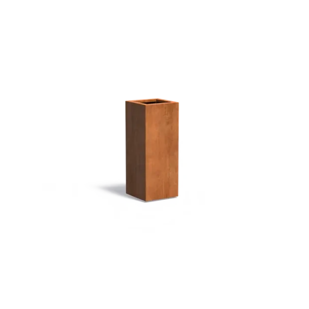 Plantenbak Carrez met bodem cortenstaal 40x40x100 cm