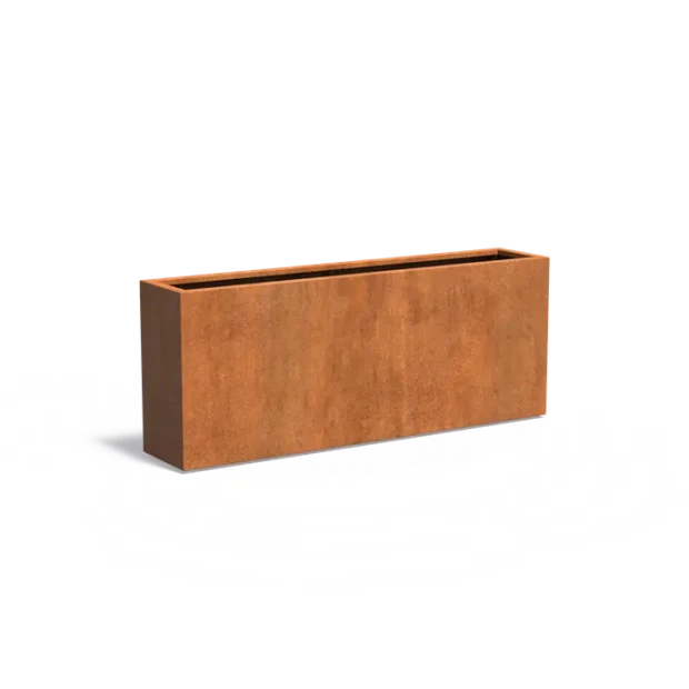 Plantenbak Carrez met bodem cortenstaal 200x40x80 cm