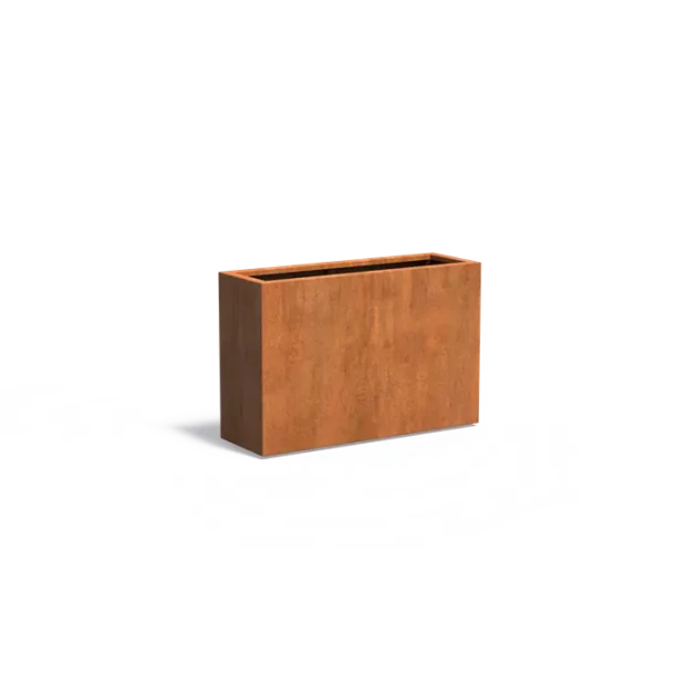 Plantenbak Carrez met bodem cortenstaal 120x40x80 cm