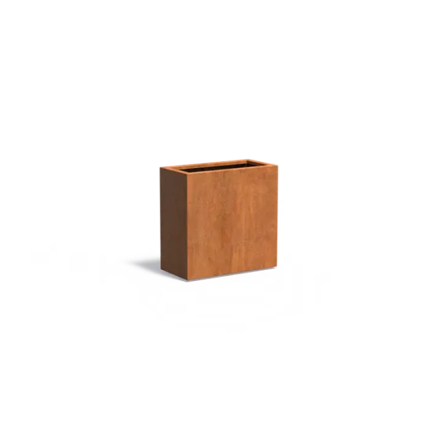 Plantenbak Carrez met bodem cortenstaal 80x40x80 cm