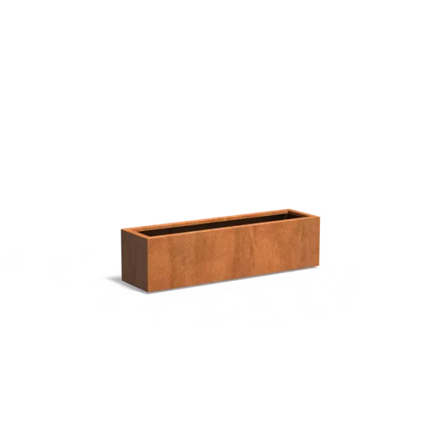 Plantenbak Carrez met bodem cortenstaal 150x40x40 cm