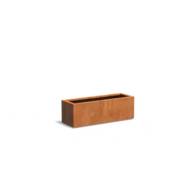 Plantenbak Carrez met bodem cortenstaal 120x40x40 cm