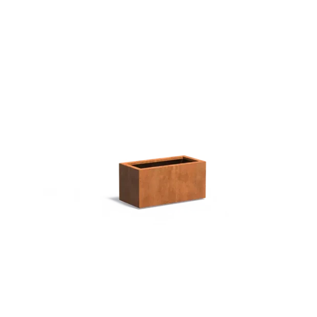 Plantenbak Carrez met bodem cortenstaal 80x40x40 cm