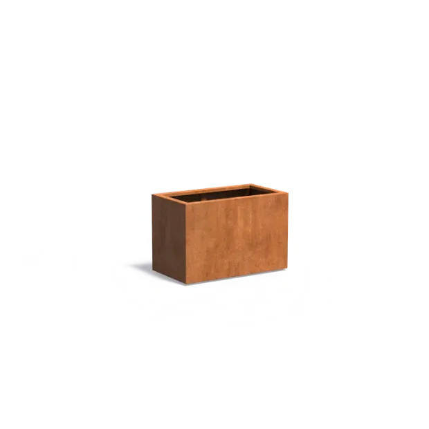 Plantenbak Carrez met bodem cortenstaal 90x50x60 cm