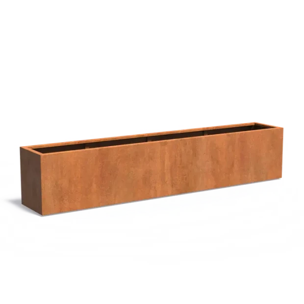 Plantenbak Carrez met bodem cortenstaal 300x50x60 cm