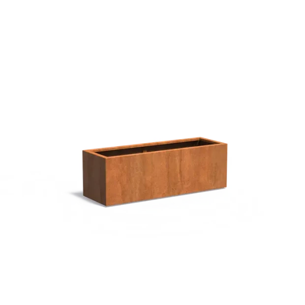Plantenbak Carrez met bodem cortenstaal 150x50x50 cm