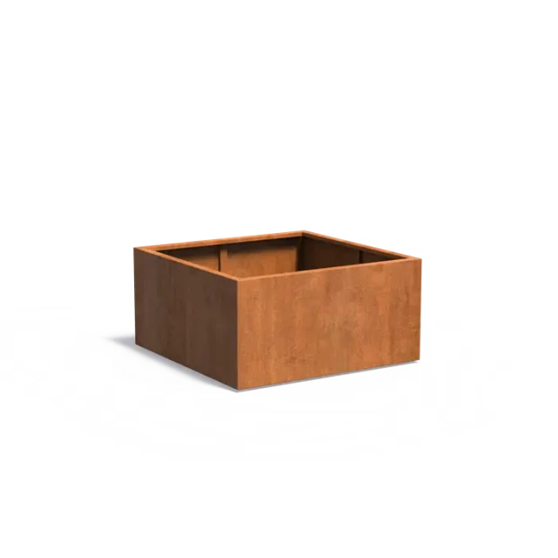Plantenbak Carrez met bodem cortenstaal 120x120x60 cm