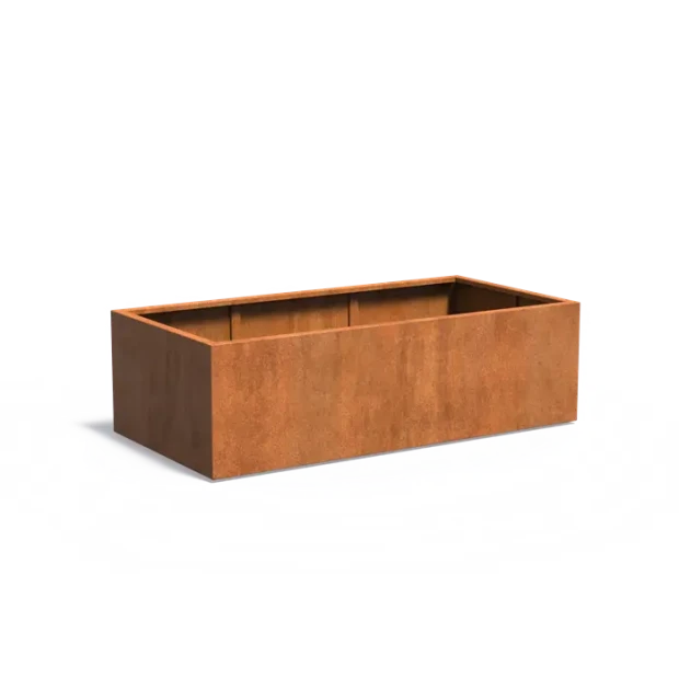 Plantenbak Carrez met bodem cortenstaal 200x100x60 cm