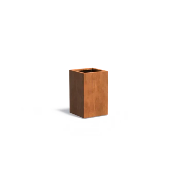 Plantenbak Carrez met bodem cortenstaal 50x50x80 cm