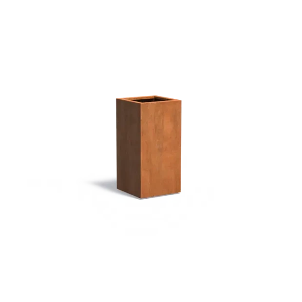 Plantenbak Carrez met bodem cortenstaal 50x50x100 cm