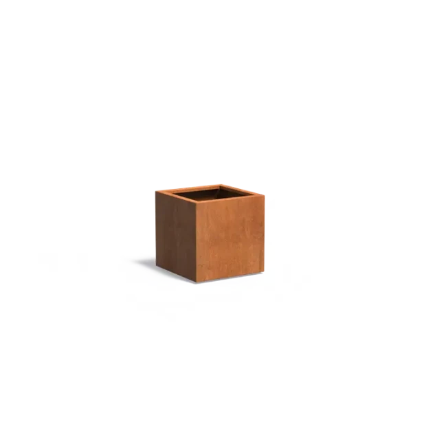 Plantenbak Carrez met bodem cortenstaal 60x60x60 cm