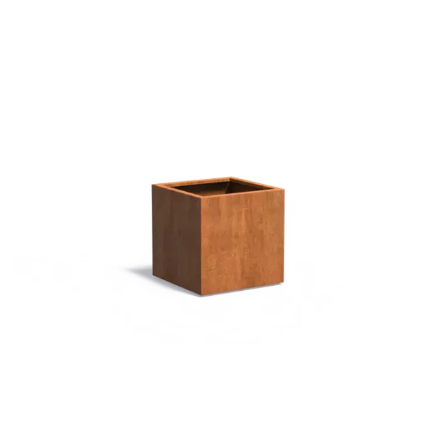 Plantenbak Carrez met bodem cortenstaal 70x70x70 cm