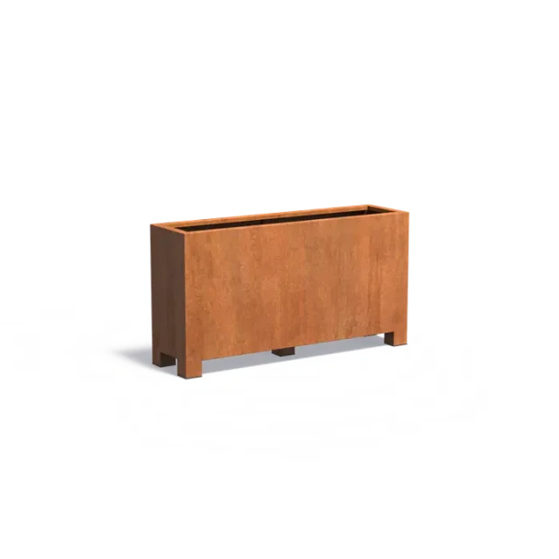 Plantenbak Carrez met poten cortenstaal 150x40x80 cm