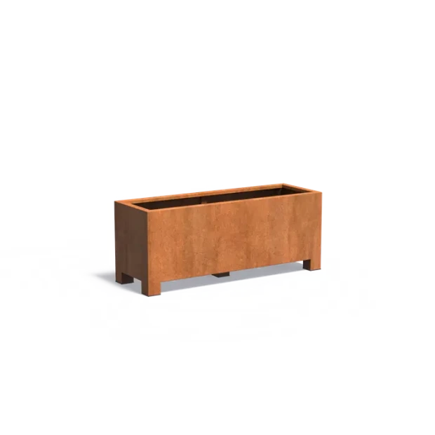 Plantenbak Carrez met poten cortenstaal 150x50x60 cm