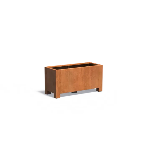Plantenbak Carrez met poten cortenstaal 120x50x60 cm