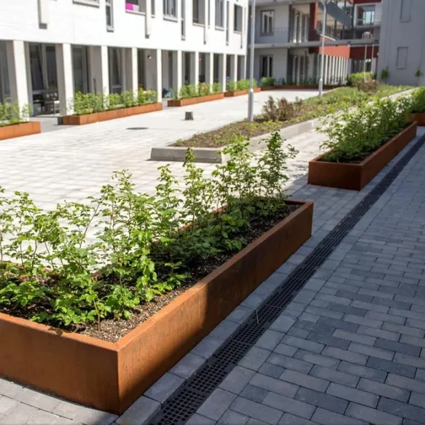 Plantenbak Carrez zonder bodem cortenstaal 80x80x80 cm