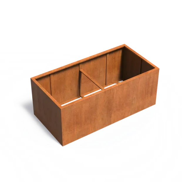 Plantenbak Carrez zonder bodem cortenstaal 200x100x80 cm