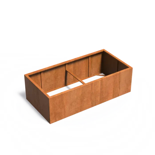 Plantenbak Carrez zonder bodem cortenstaal 200x100x60 cm