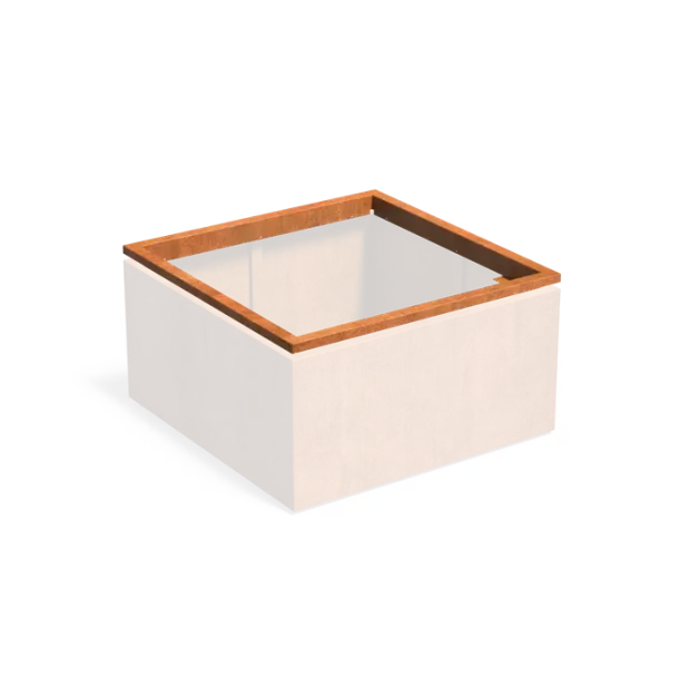 Carrez in-lite Ready cortenstaal opzetrand voor verlichting 120x120x8,9 cm