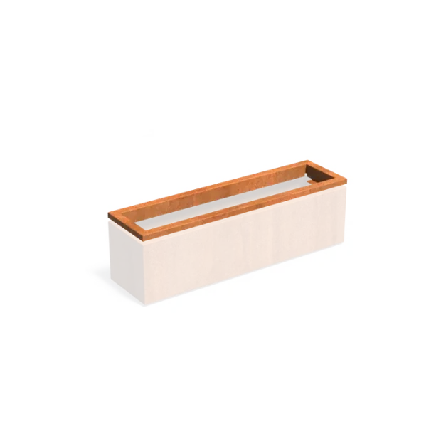 Carrez in-lite Ready cortenstaal opzetrand voor verlichting 150x40x8,9 cm