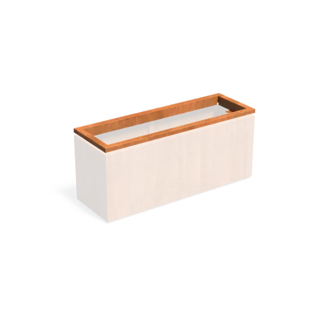 Carrez in-lite Ready cortenstaal opzetrand voor verlichting 150x50x8,9 cm