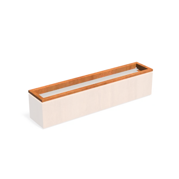 Carrez in-lite Ready cortenstaal opzetrand voor verlichting 200x40x8,9 cm