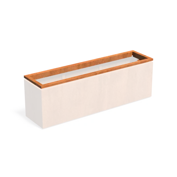 Carrez in-lite Ready cortenstaal opzetrand voor verlichting 200x50x8,9 cm