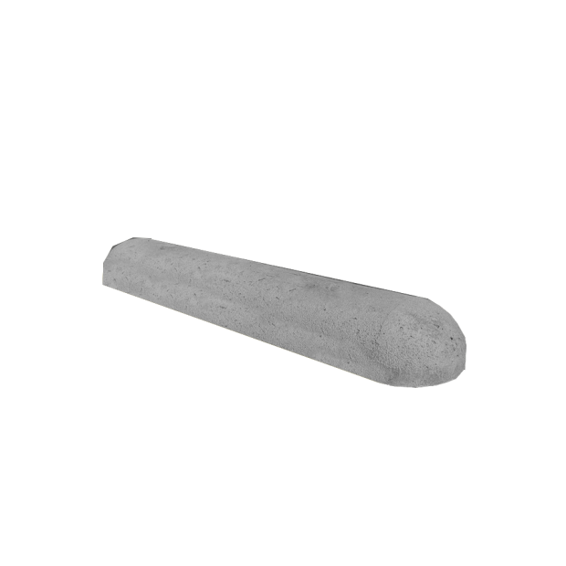 Plakband varkensrug 20x11x95 cm 2 kanten rond Grijs