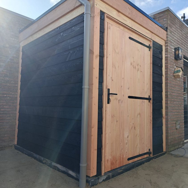 JWOODS Douglas Schuur 200x250 cm, Geschaafd met Zweeds Rabat Zwart