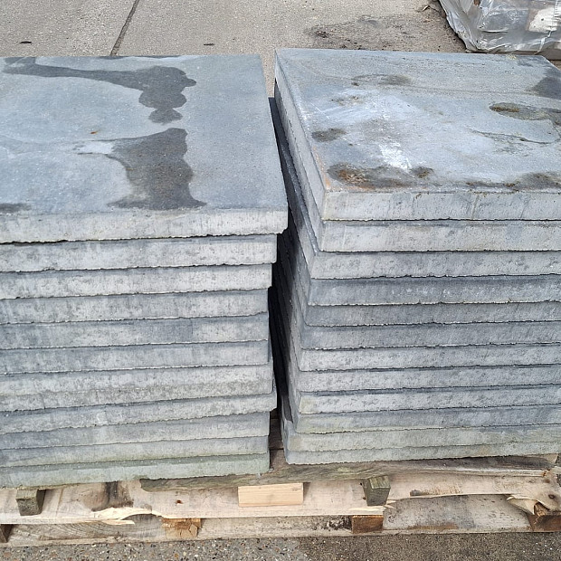 Restpartij Schagen: 8,64m2 Betontegels 60x60x5 cm Antraciet met facet