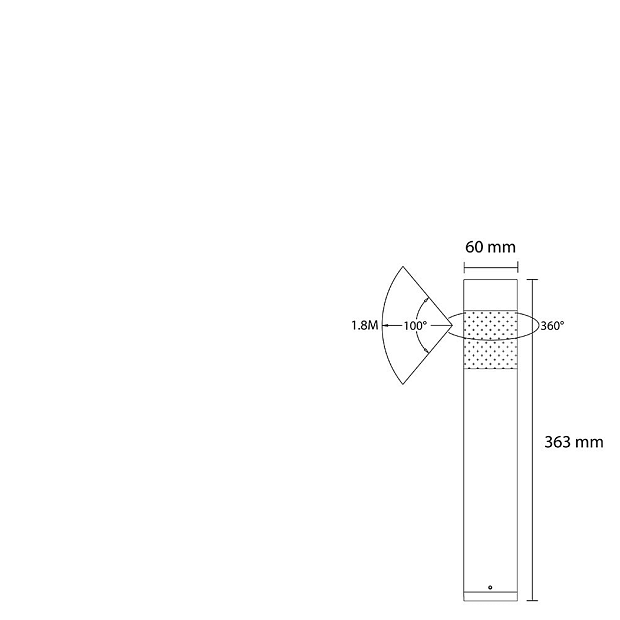 Outdoorpro+ Staande Lamp Vela Cirkel Zwart Middelgroot