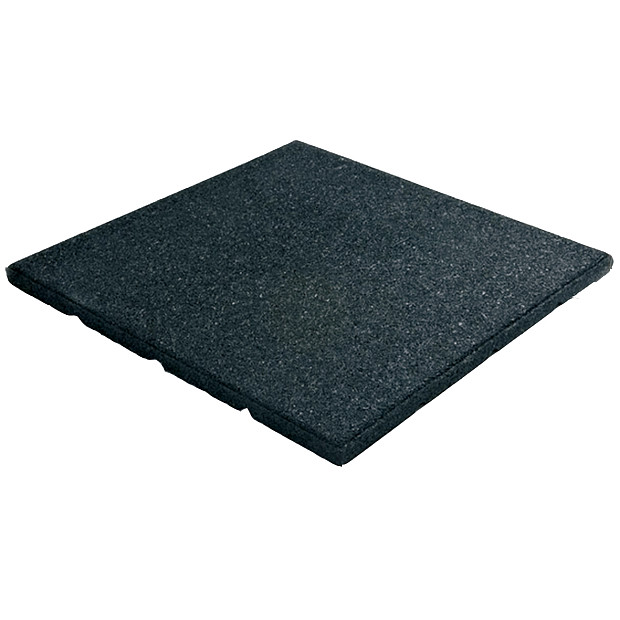 Rubber Tegel 50x50x2,5 cm Zwart