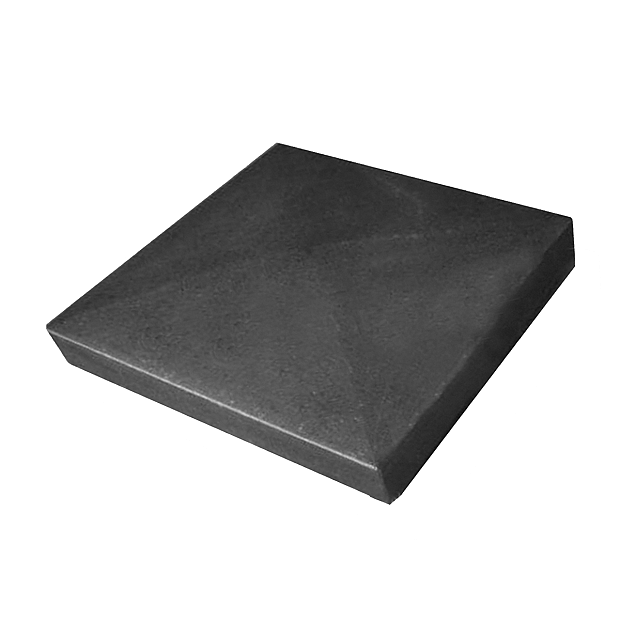 Basalt Muurafdekker 25x25x4/6 cm Piramide Gezoet