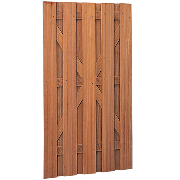 Hardhouten Tuindeur Recht Verticaal 180x100 cm houten frame