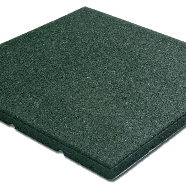 Rubber Tegel 50x50x2,5 cm Groen