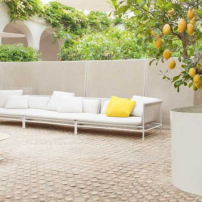 Plantenbak Circum met bodem aluminium Ø100x80 cm