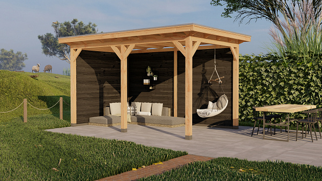 3675 buitenverblijf parijs   2480x3960 mm   onbehandeld zwart rechterzijde