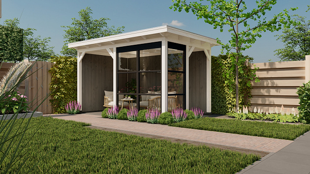 3676 buitenverblijf parijs   2480x3960 mm   wit   grijs   rechterzijde