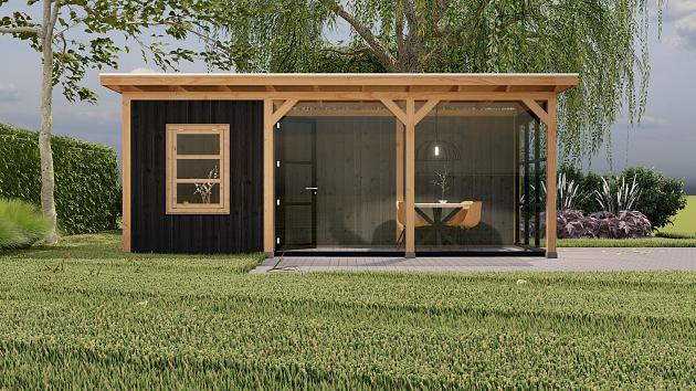 3671 buitenverblijf parijs   5940x2480 mm   onbehandeld zwart   vooraanzicht