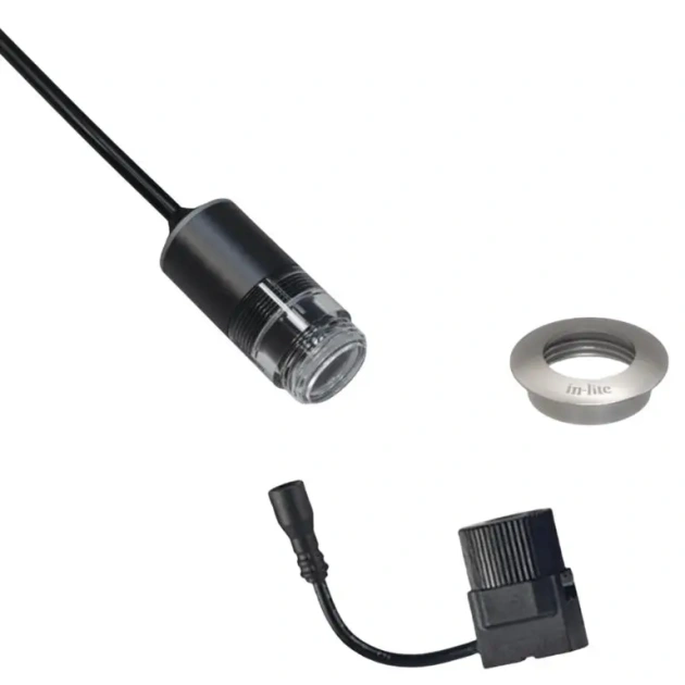 FLUX 22 grondspot (met ring Ø28 mm) Stainless Steel
