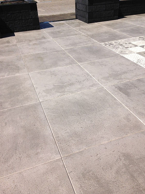 Outletpartij Edam: Designo 60x60x3 cm Flamed Grey